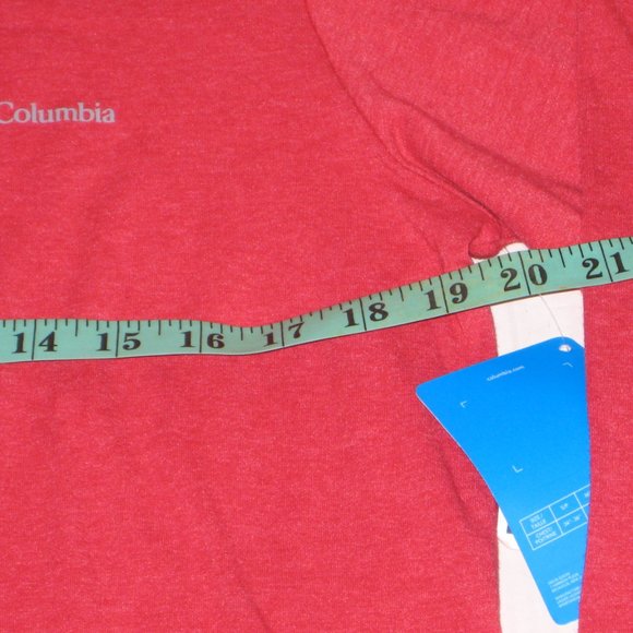 COLUMBIA SPORTSWEAR Long Sleeve T-Shirt Red Sz M - Picture 3 of 6